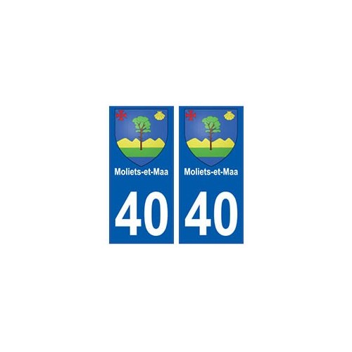 40 Moliers-et-Maa autocollant plaque blason armoiries stickers département ville
