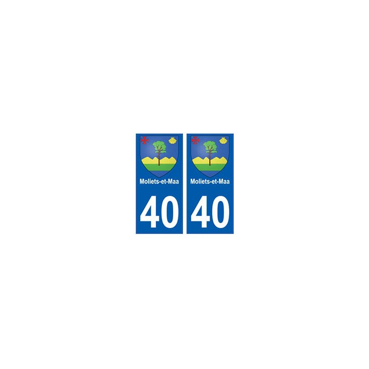 40 Moliers-et-Maa autocollant plaque blason armoiries stickers département ville