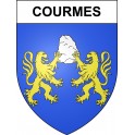 Courmes 06 ville sticker blason écusson autocollant adhésif