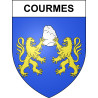 Pegatinas escudo de armas de Courmes adhesivo de la etiqueta engomada