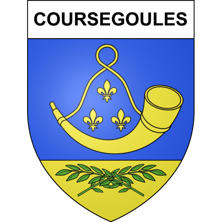 Coursegoules 06 ville sticker blason écusson autocollant adhésif
