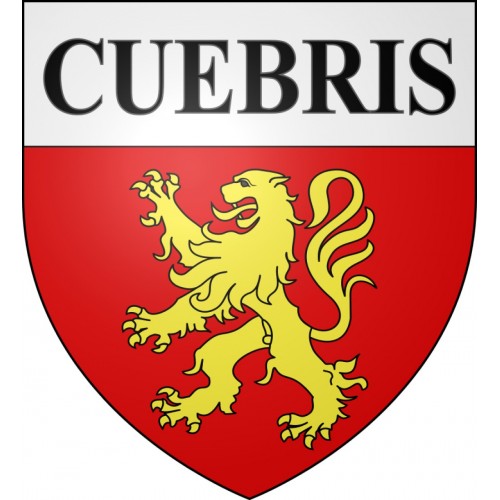 Pegatinas escudo de armas de Cuébris adhesivo de la etiqueta engomada