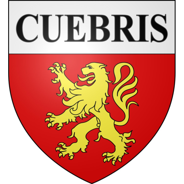 Pegatinas escudo de armas de Cuébris adhesivo de la etiqueta engomada
