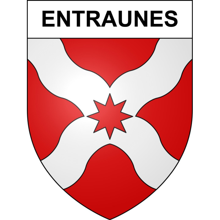 Pegatinas escudo de armas de Entraunes adhesivo de la etiqueta engomada