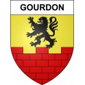 Pegatinas escudo de armas de Gourdon adhesivo de la etiqueta engomada