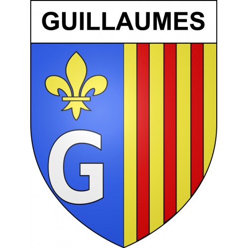 Pegatinas escudo de armas de Guillaumes adhesivo de la etiqueta engomada