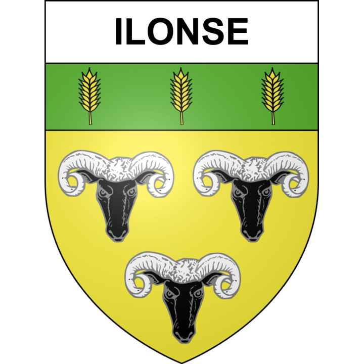 Pegatinas escudo de armas de Ilonse adhesivo de la etiqueta engomada