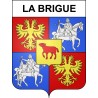 Pegatinas escudo de armas de La Brigue adhesivo de la etiqueta engomada