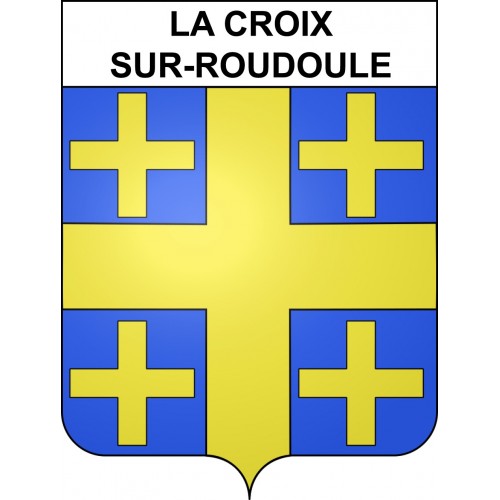 La Croix-sur-Roudoule Sticker wappen, gelsenkirchen, augsburg, klebender aufkleber