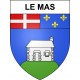 Pegatinas escudo de armas de Le Mas adhesivo de la etiqueta engomada