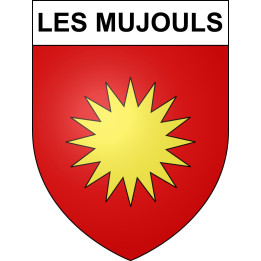 Les Mujouls Sticker wappen, gelsenkirchen, augsburg, klebender aufkleber