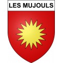 Pegatinas escudo de armas de Les Mujouls adhesivo de la etiqueta engomada
