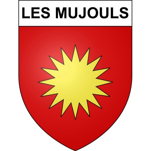 Les Mujouls 06 ville sticker blason écusson autocollant adhésif