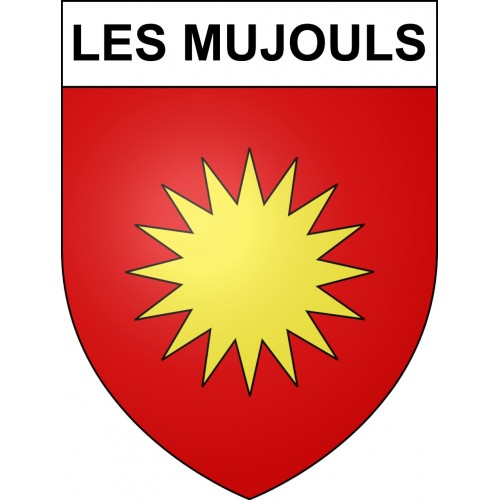 Les Mujouls 06 ville sticker blason écusson autocollant adhésif