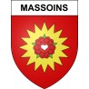Massoins 06 ville sticker blason écusson autocollant adhésif