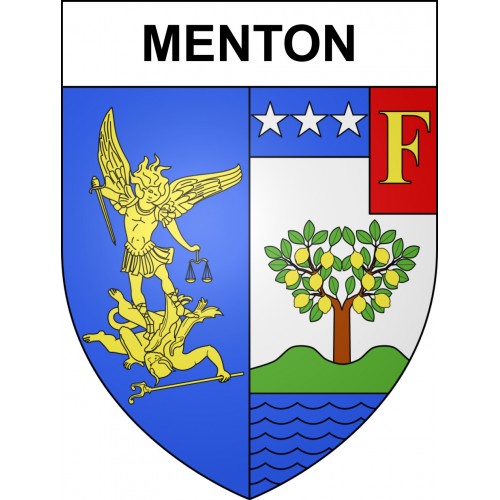 Menton 06 ville sticker blason écusson autocollant adhésif