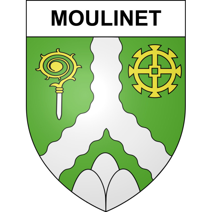 Moulinet Sticker wappen, gelsenkirchen, augsburg, klebender aufkleber