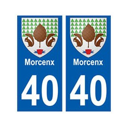 40 Morcenx autocollant plaque blason armoiries stickers département ville