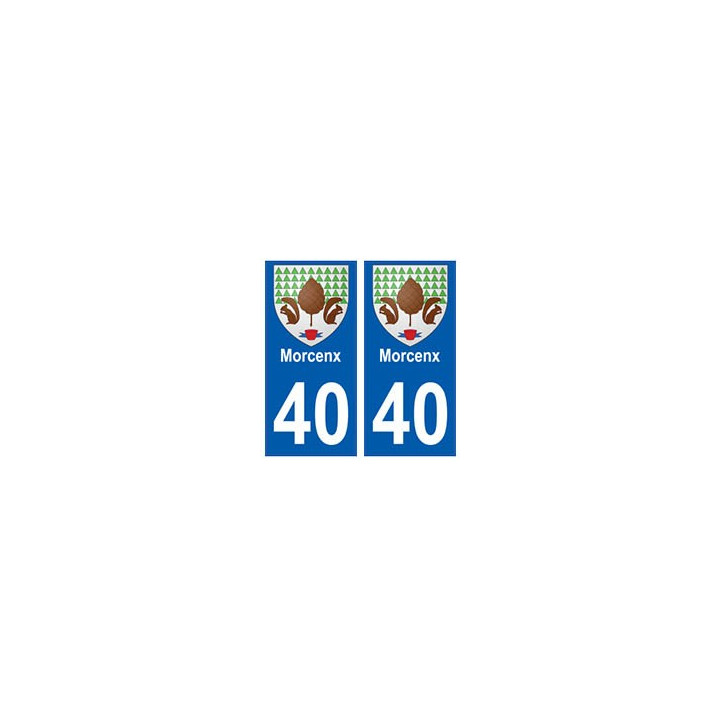 40 Morcenx autocollant plaque blason armoiries stickers département ville