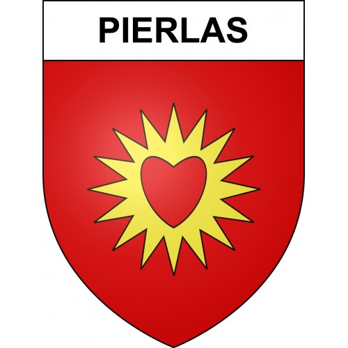 Pegatinas escudo de armas de Pierlas adhesivo de la etiqueta engomada