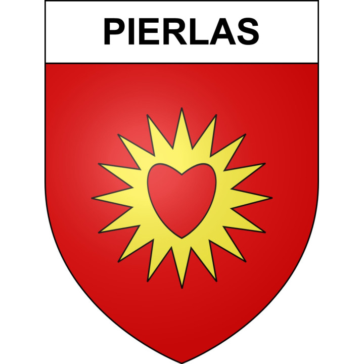Pegatinas escudo de armas de Pierlas adhesivo de la etiqueta engomada
