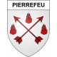 Pegatinas escudo de armas de Pierrefeu adhesivo de la etiqueta engomada