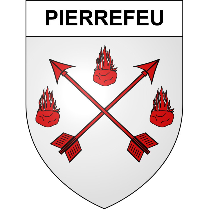 Pierrefeu Sticker wappen, gelsenkirchen, augsburg, klebender aufkleber