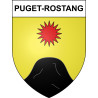 Pegatinas escudo de armas de Puget-Rostang adhesivo de la etiqueta engomada