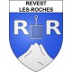 Pegatinas escudo de armas de Revest-les-Roches adhesivo de la etiqueta engomada