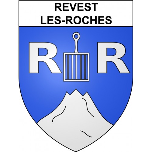 Revest-les-Roches 06 ville sticker blason écusson autocollant adhésif
