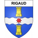 Pegatinas escudo de armas de Rigaud adhesivo de la etiqueta engomada