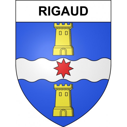 Rigaud Sticker wappen, gelsenkirchen, augsburg, klebender aufkleber