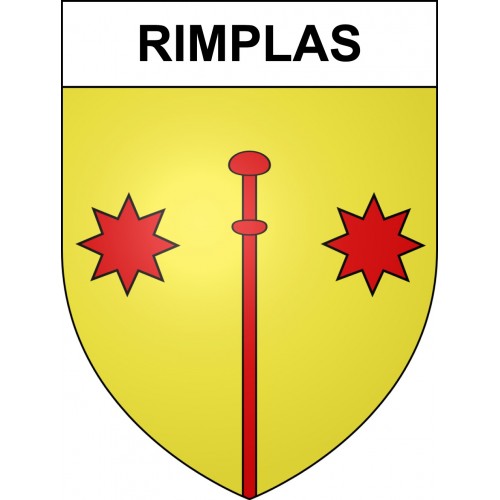 Rimplas 06 ville sticker blason écusson autocollant adhésif
