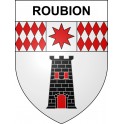 Pegatinas escudo de armas de Roubion adhesivo de la etiqueta engomada