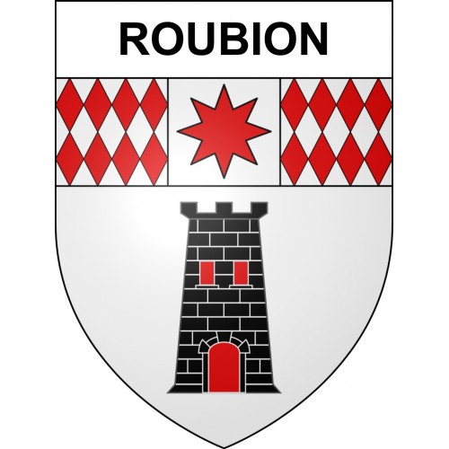 Roubion 06 ville sticker blason écusson autocollant adhésif