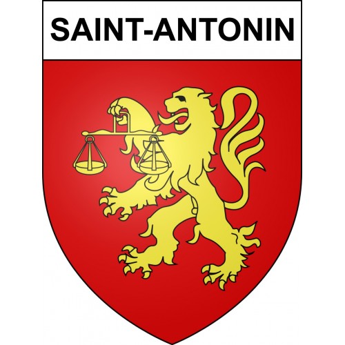 Pegatinas escudo de armas de Saint-Antonin adhesivo de la etiqueta engomada