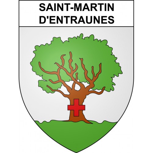 Stickers coat of arms Saint-Martin-d'Entraunes adhesive sticker