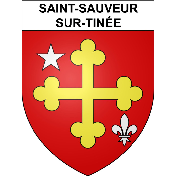 Saint-Sauveur-sur-Tinée Sticker wappen, gelsenkirchen, augsburg, klebender aufkleber