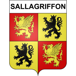 Pegatinas escudo de armas de Sallagriffon adhesivo de la etiqueta engomada