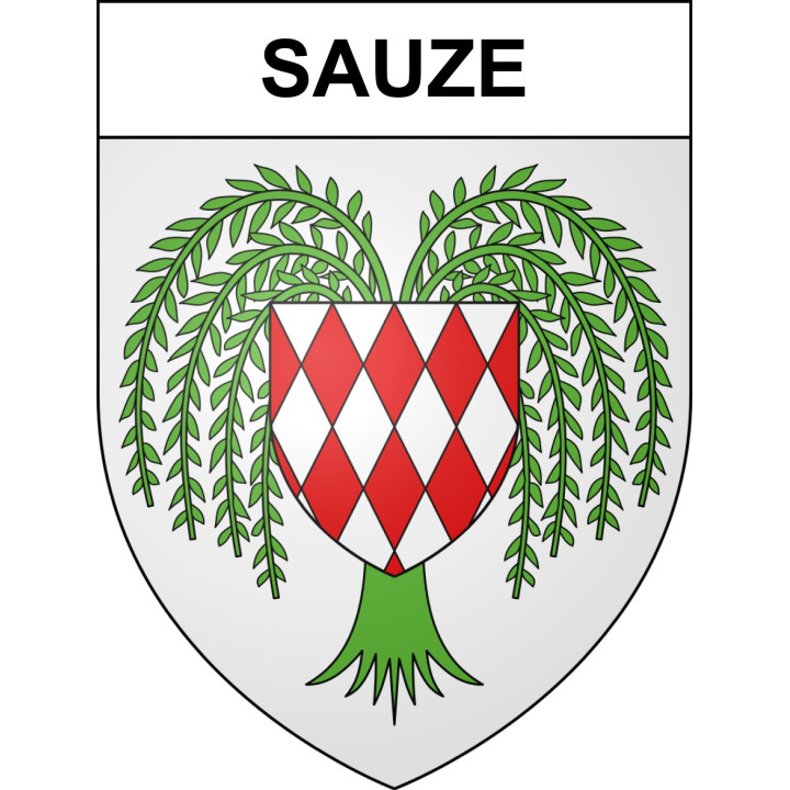 Pegatinas escudo de armas de Sauze adhesivo de la etiqueta engomada