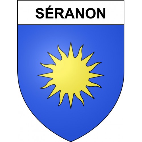 Pegatinas escudo de armas de Séranon adhesivo de la etiqueta engomada
