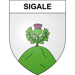 Pegatinas escudo de armas de Sigale adhesivo de la etiqueta engomada