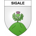 Sigale Sticker wappen, gelsenkirchen, augsburg, klebender aufkleber