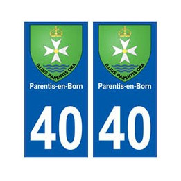 40 Parentis-en-Born autocollant plaque blason armoiries stickers département ville