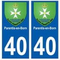 40 Parentis-en-Born adesivo piastra stemma coat of arms adesivi dipartimento città