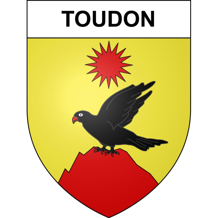 Toudon Sticker wappen, gelsenkirchen, augsburg, klebender aufkleber