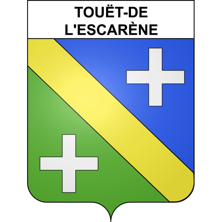 Touët-de-l'Escarène Sticker wappen, gelsenkirchen, augsburg, klebender aufkleber