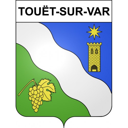 Stickers coat of arms Touët-sur-Var adhesive sticker