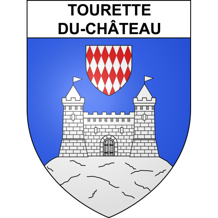 Stickers coat of arms Tourette-du-Château adhesive sticker