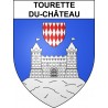 Stickers coat of arms Tourette-du-Château adhesive sticker